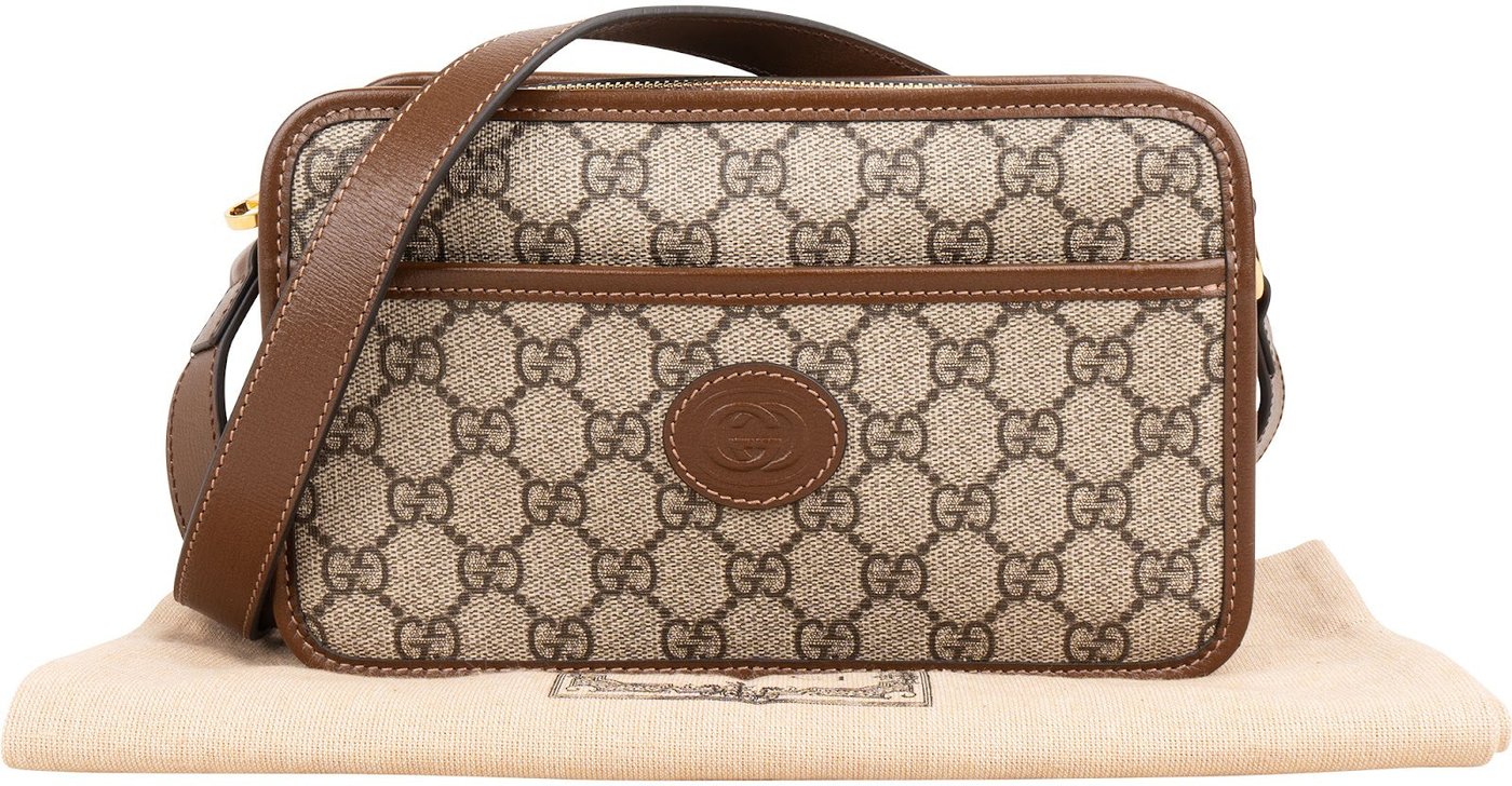 Gucci Monogram Neo Vintage GG Supreme Small Messenger Crossbody Bag