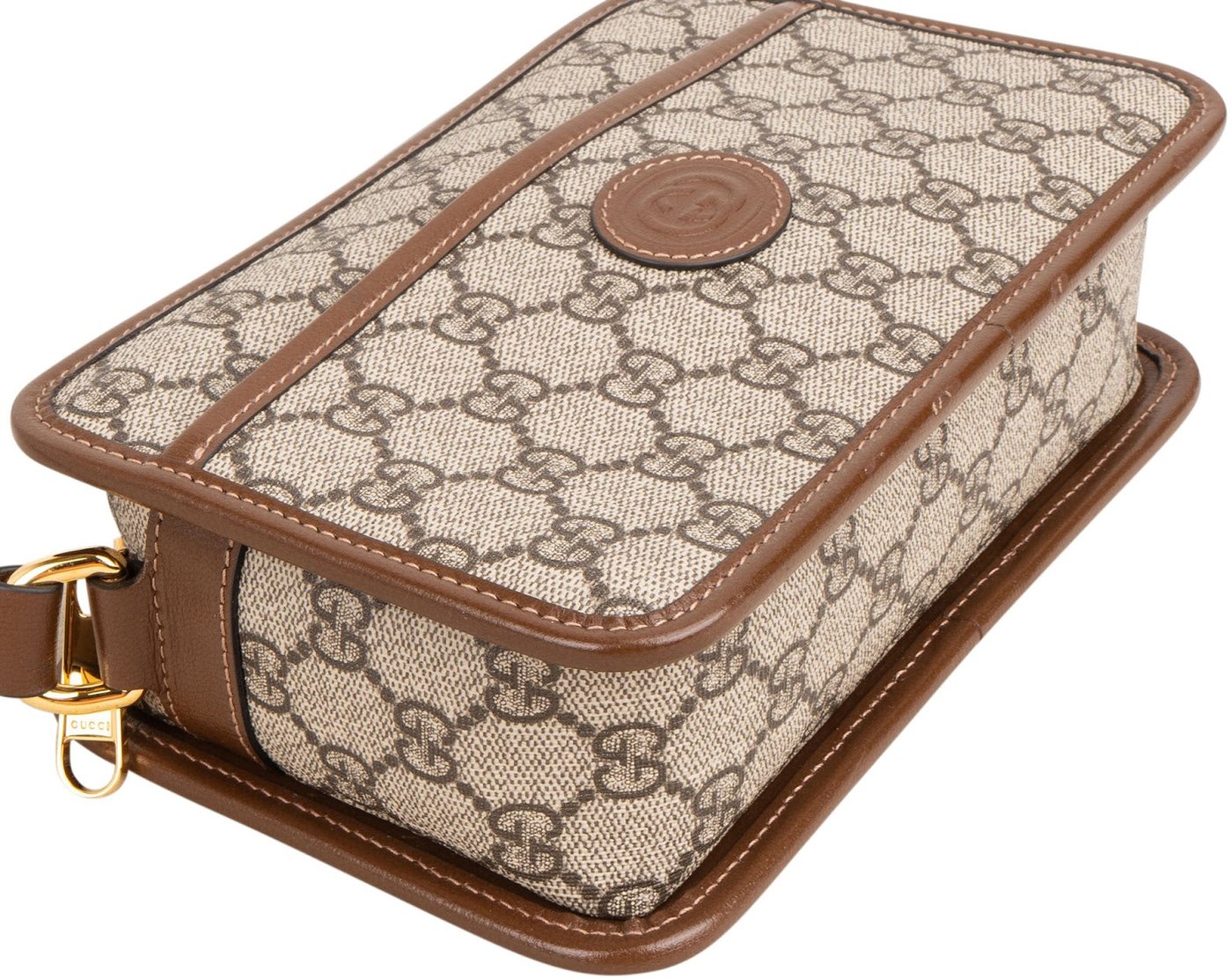 Gucci Monogram Neo Vintage GG Supreme Small Messenger Crossbody Bag