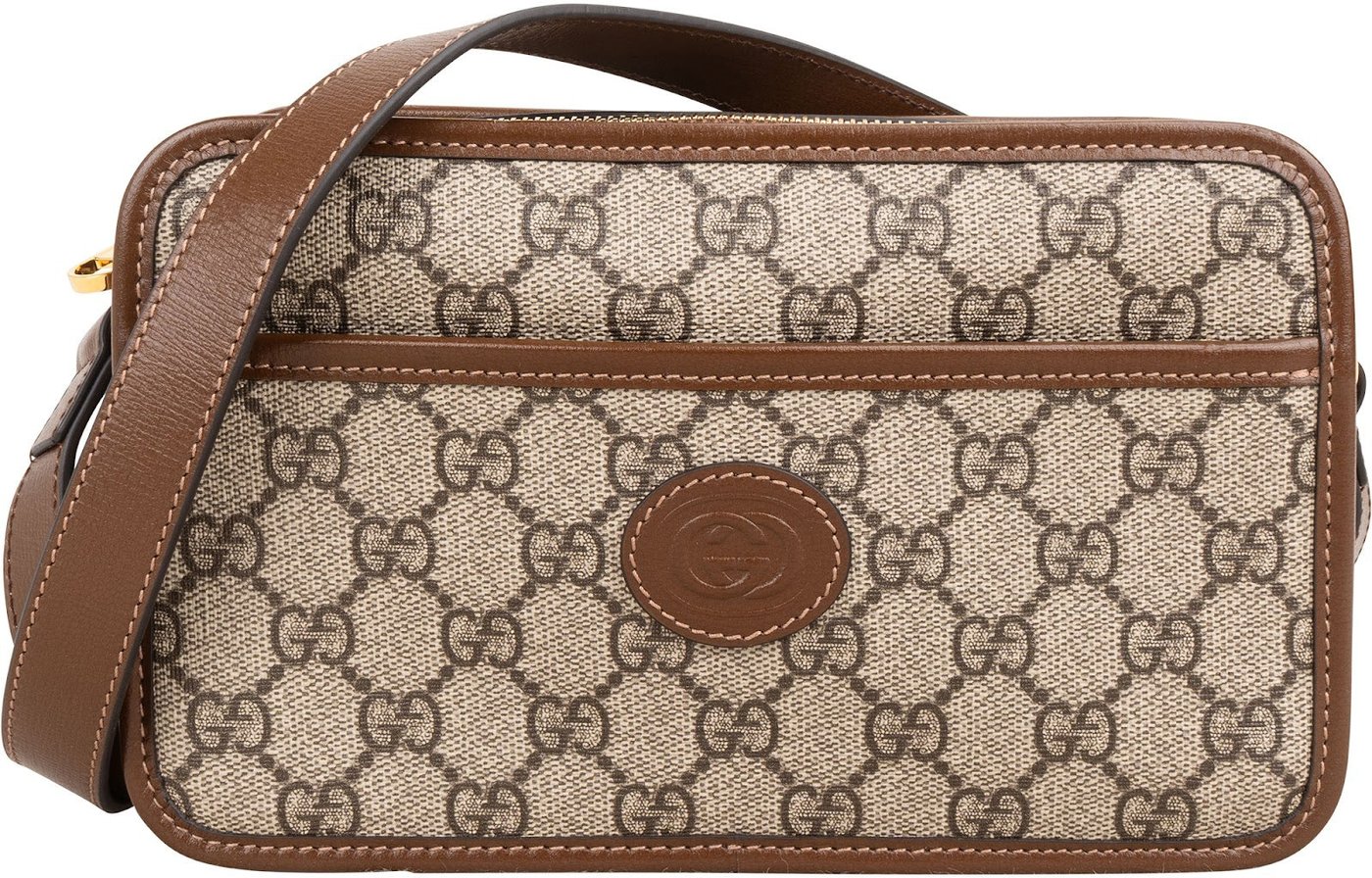 Gucci Monogram Neo Vintage GG Supreme Small Messenger Crossbody Bag