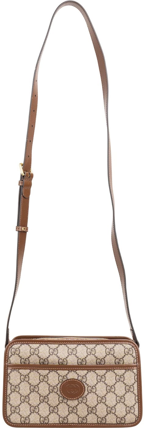 Gucci Monogram Neo Vintage GG Supreme Small Messenger Crossbody Bag