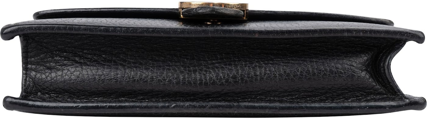 Gucci Grained Leather Interlocking GG Wallet On Chain Crossbody Bag