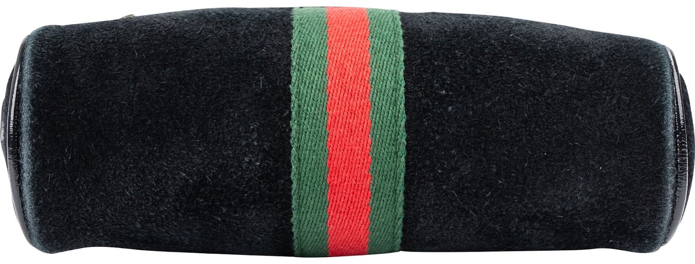 Gucci Suede Crinkled Patent Leather Ophidia Small Crossbody Bag