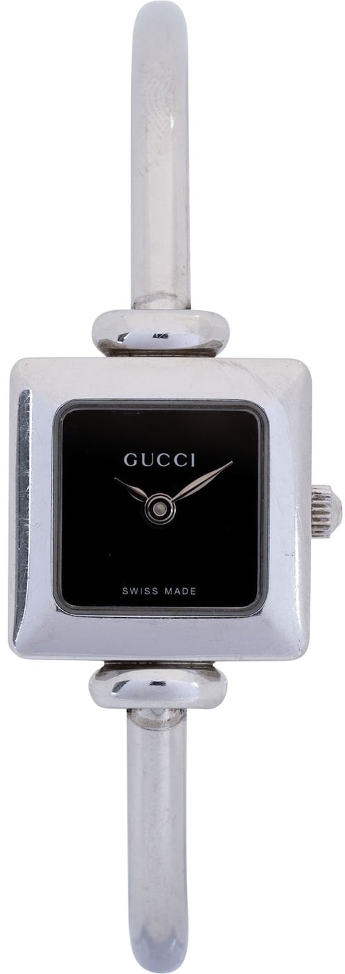 Gucci Silver Tone Bangle 1900L Woman Watch