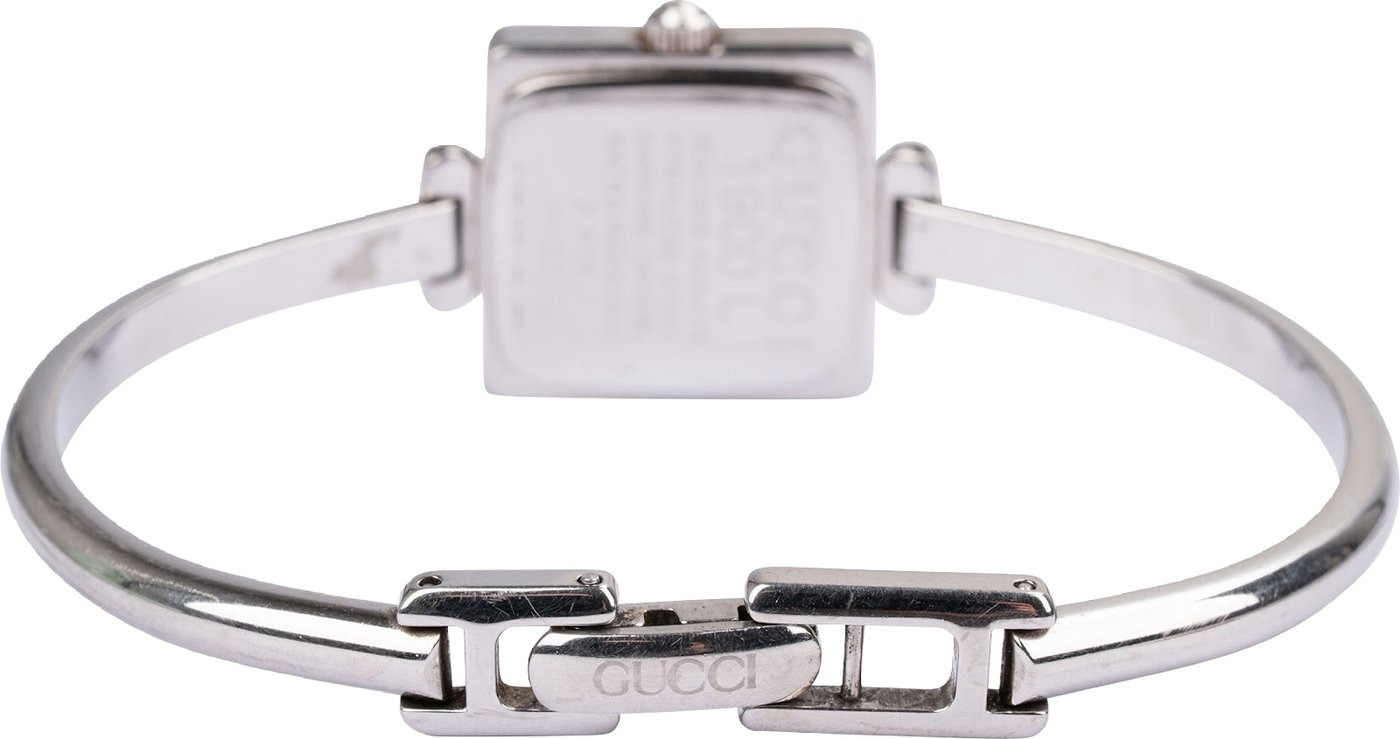 Gucci Silver Tone Bangle 1900L Woman Watch