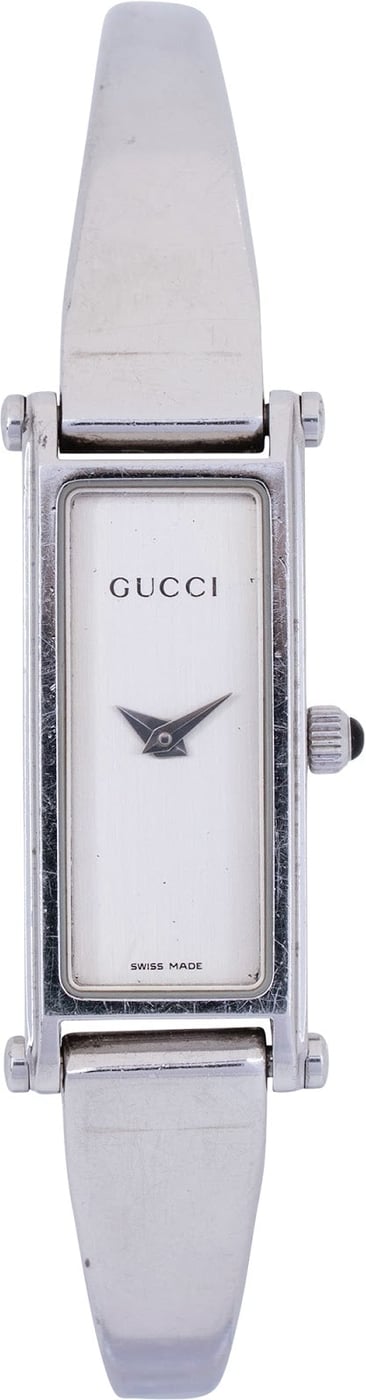 Gucci Silver Tone Bangle 1500L Woman Watch