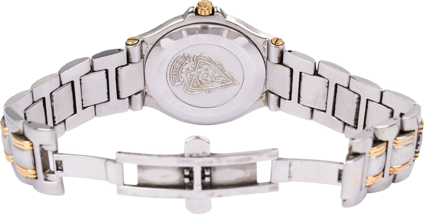 Gucci Two-Tone Black Dial 9040M Watch