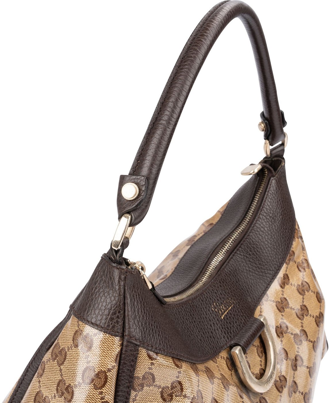 Gucci Monogram GG Coated Canvas Abbey D-Ring Hobo Shoulder Bag