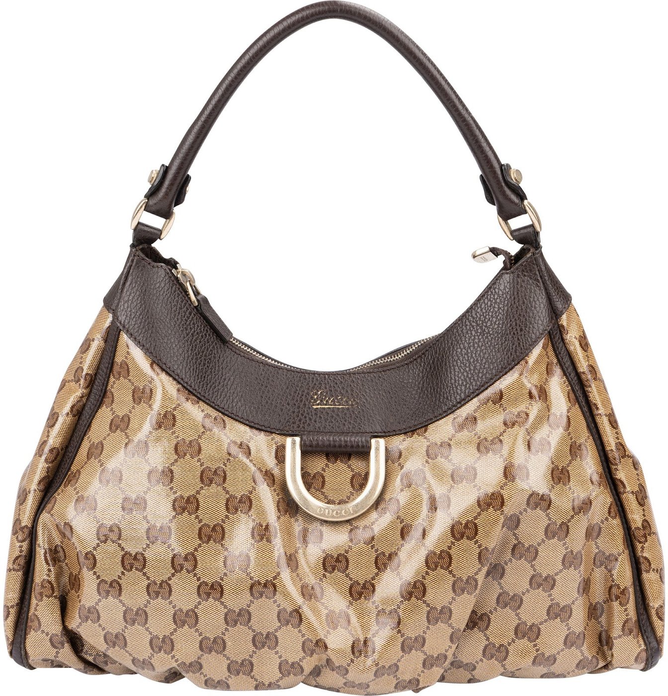 Gucci Monogram GG Coated Canvas Abbey D-Ring Hobo Shoulder Bag