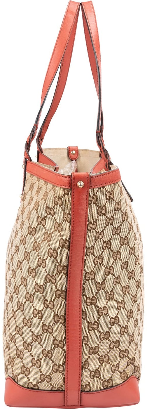 Gucci Monogram GG Canvas Large Bree Tote Shoulder Bag