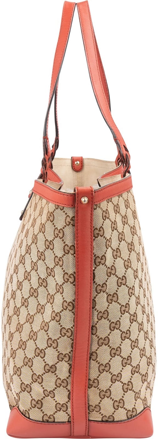 Gucci Monogram GG Canvas Large Bree Tote Shoulder Bag