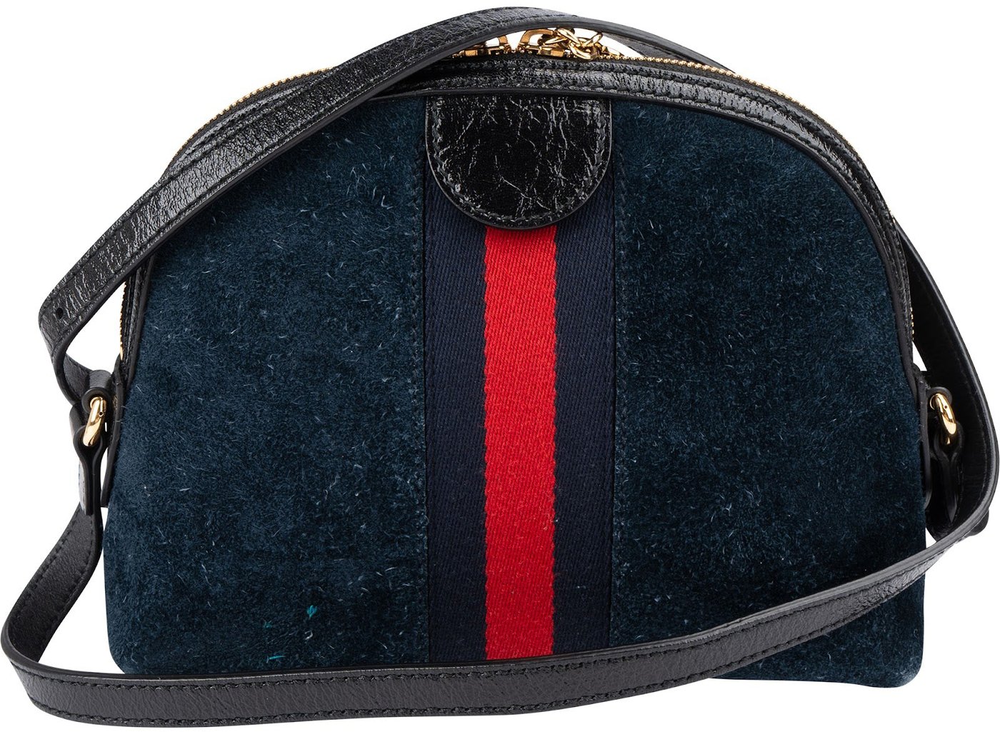 Gucci Suede Ophidia GG Embroidered Dragon Crossbody Bag