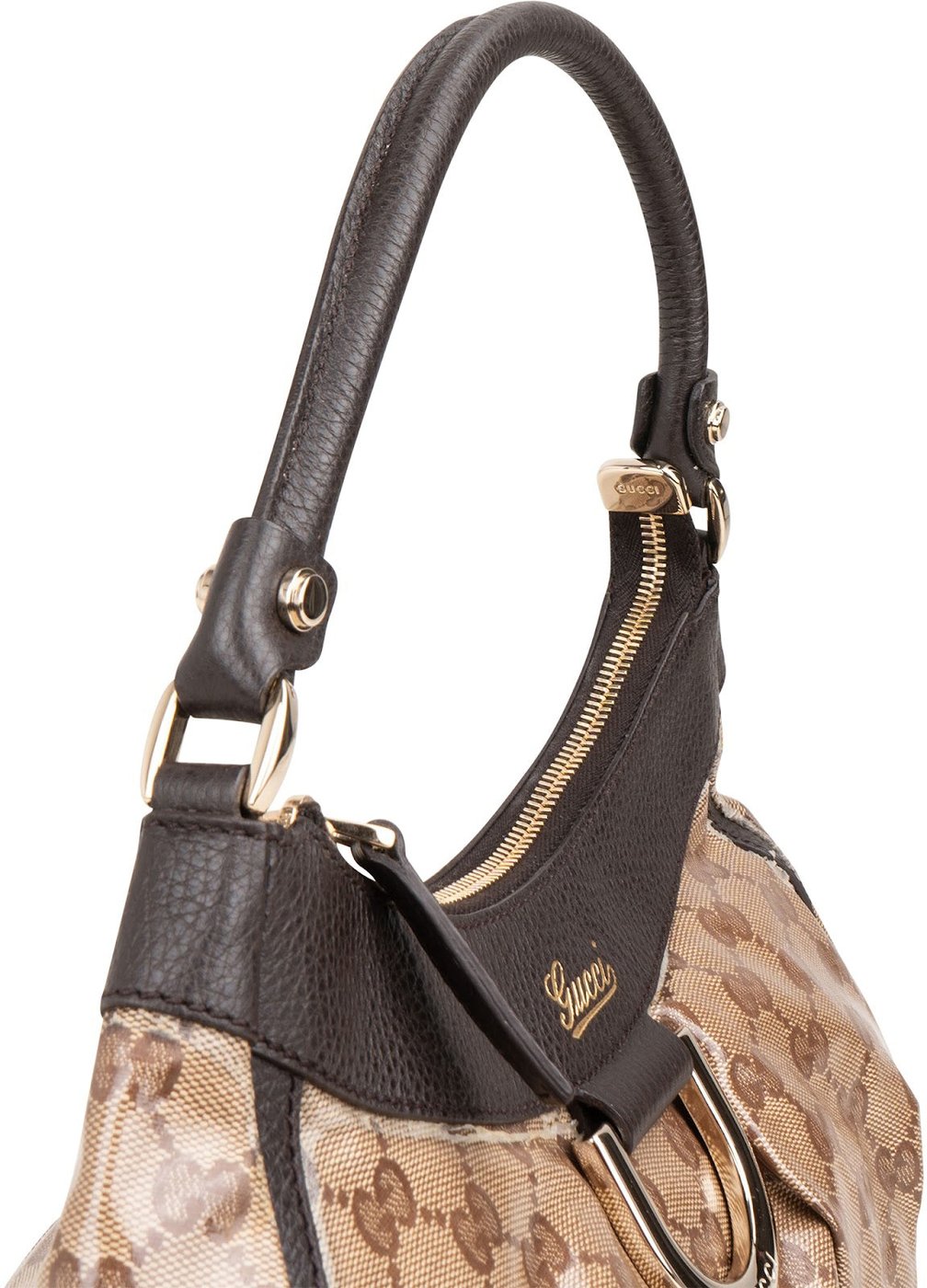 Gucci Monogram Coated Canvas GG Abbey D-Ring Shoulder Bag