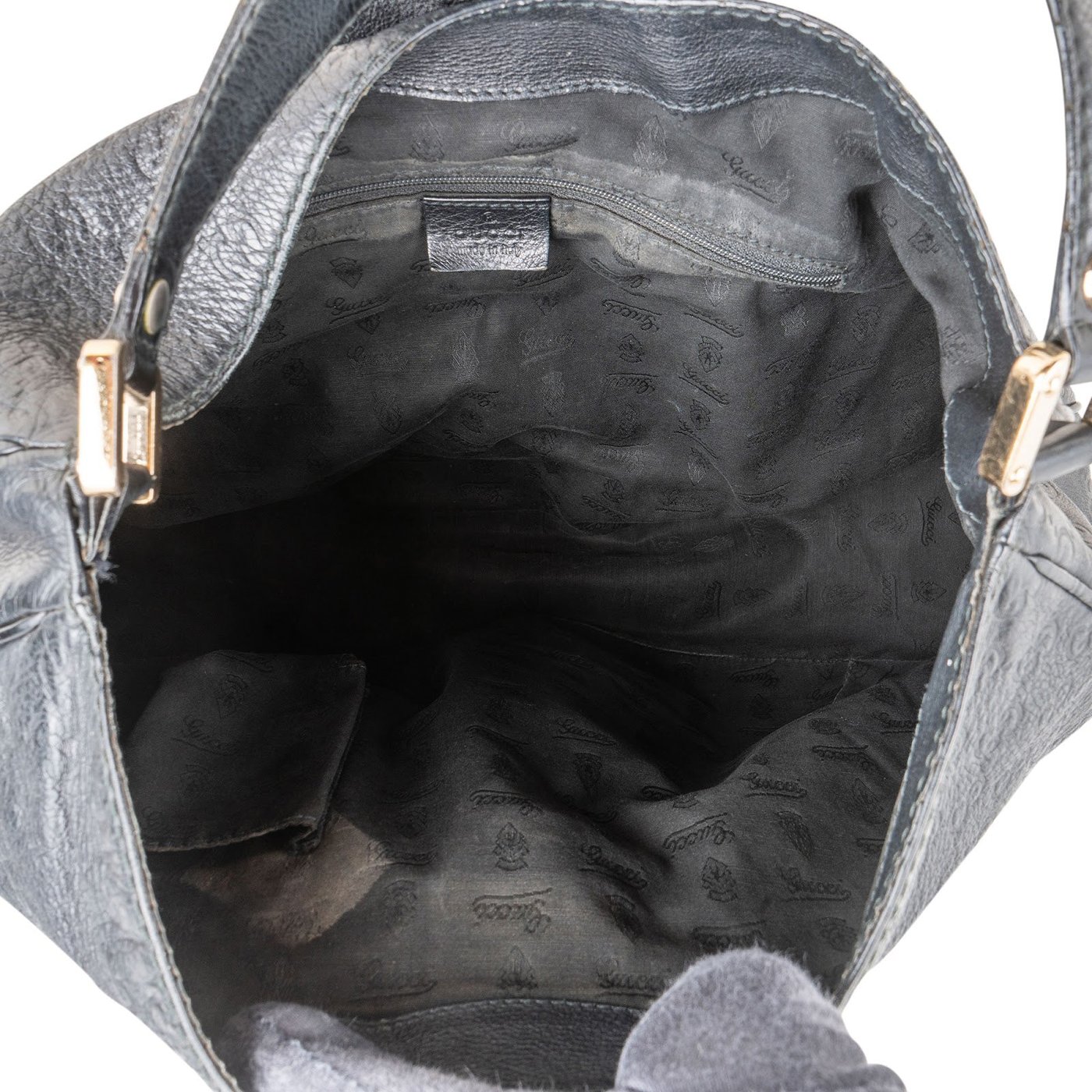 Gucci Grained Guccissima Leather Hobo Shoulder Bag