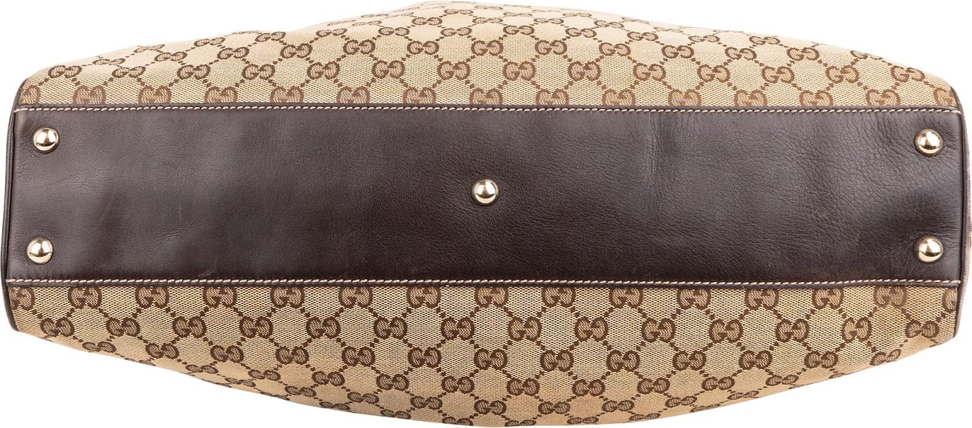 Gucci Monogram GG Canvas Indy Tassel Drawstring Hobo Shoulder Bag