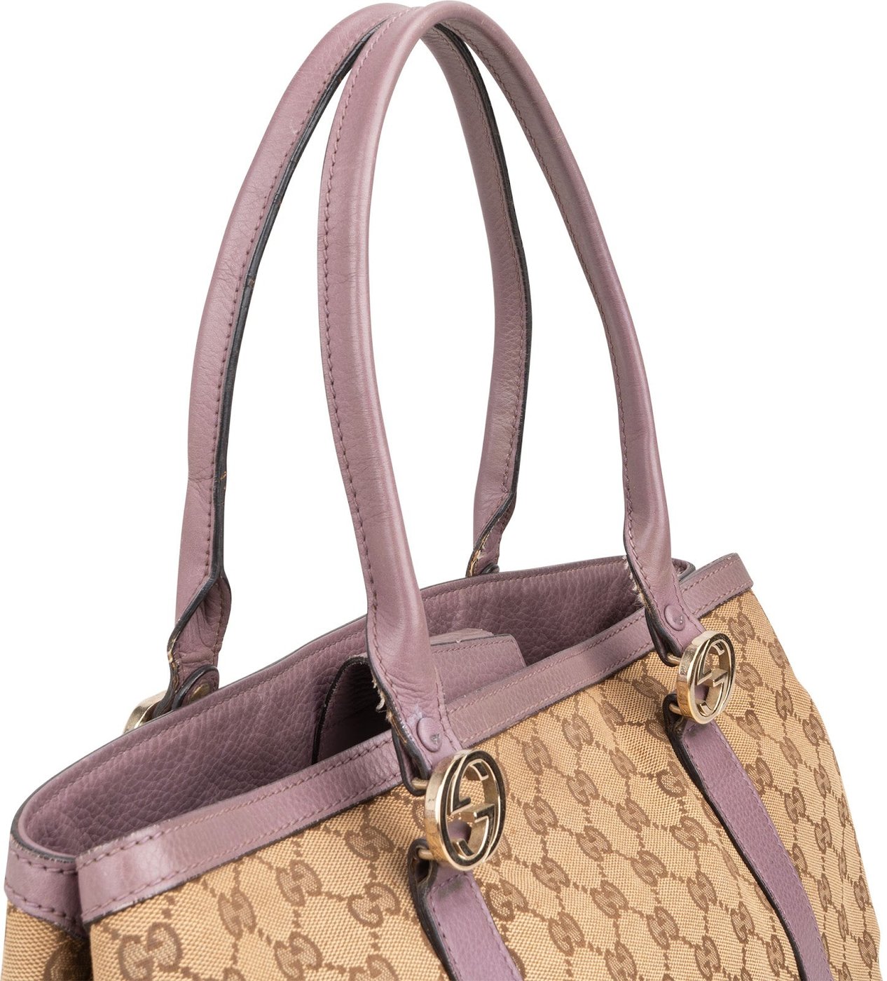 Gucci Monogram GG Canvas Interlocking GG Tote Shoulder Bag