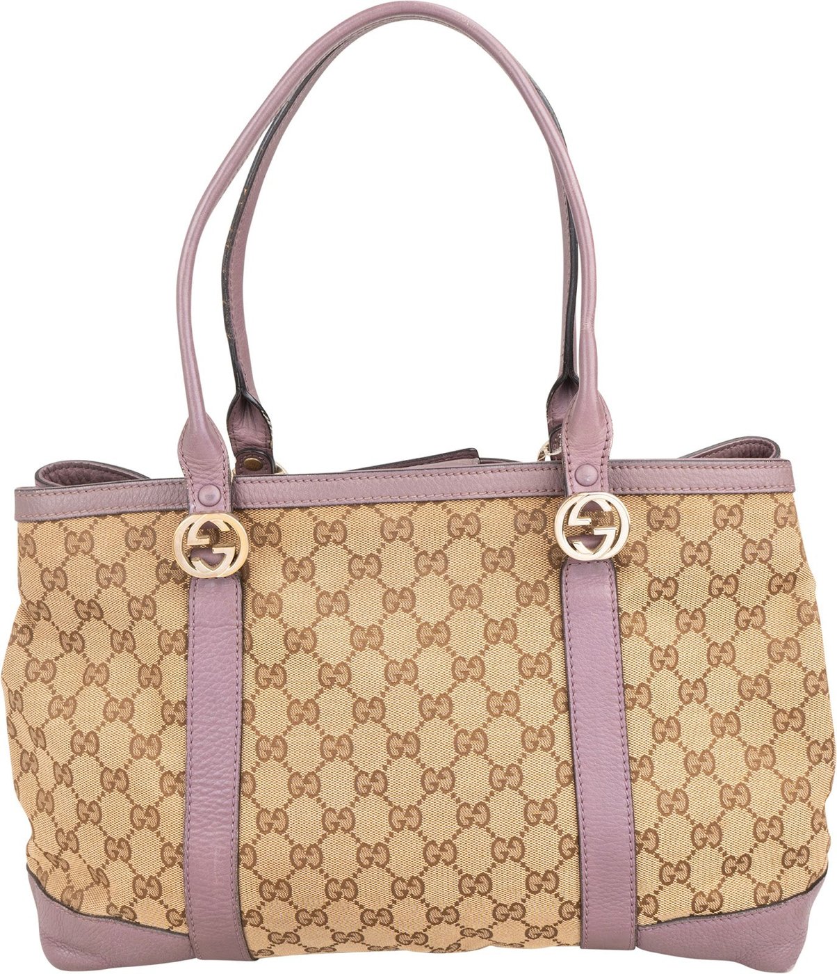 Gucci Monogram GG Canvas Interlocking GG Tote Shoulder Bag