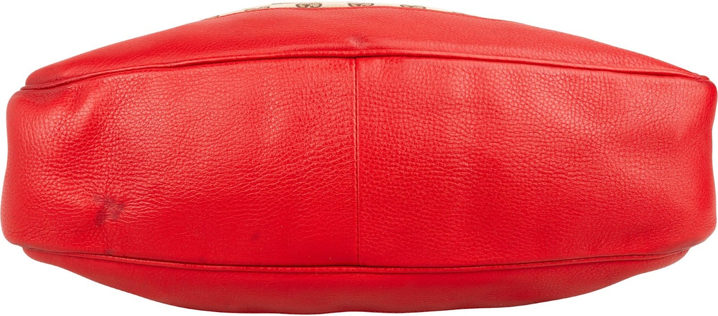 Gucci Monogram GG Canvas Bamboo Handle Hobo Shoulder Bag