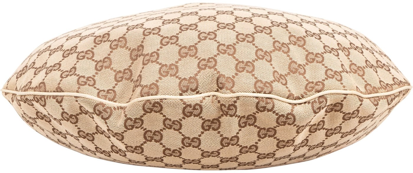 Gucci Monogram GG Canvas Perforated Leather Large Crescent Shoulder Bag