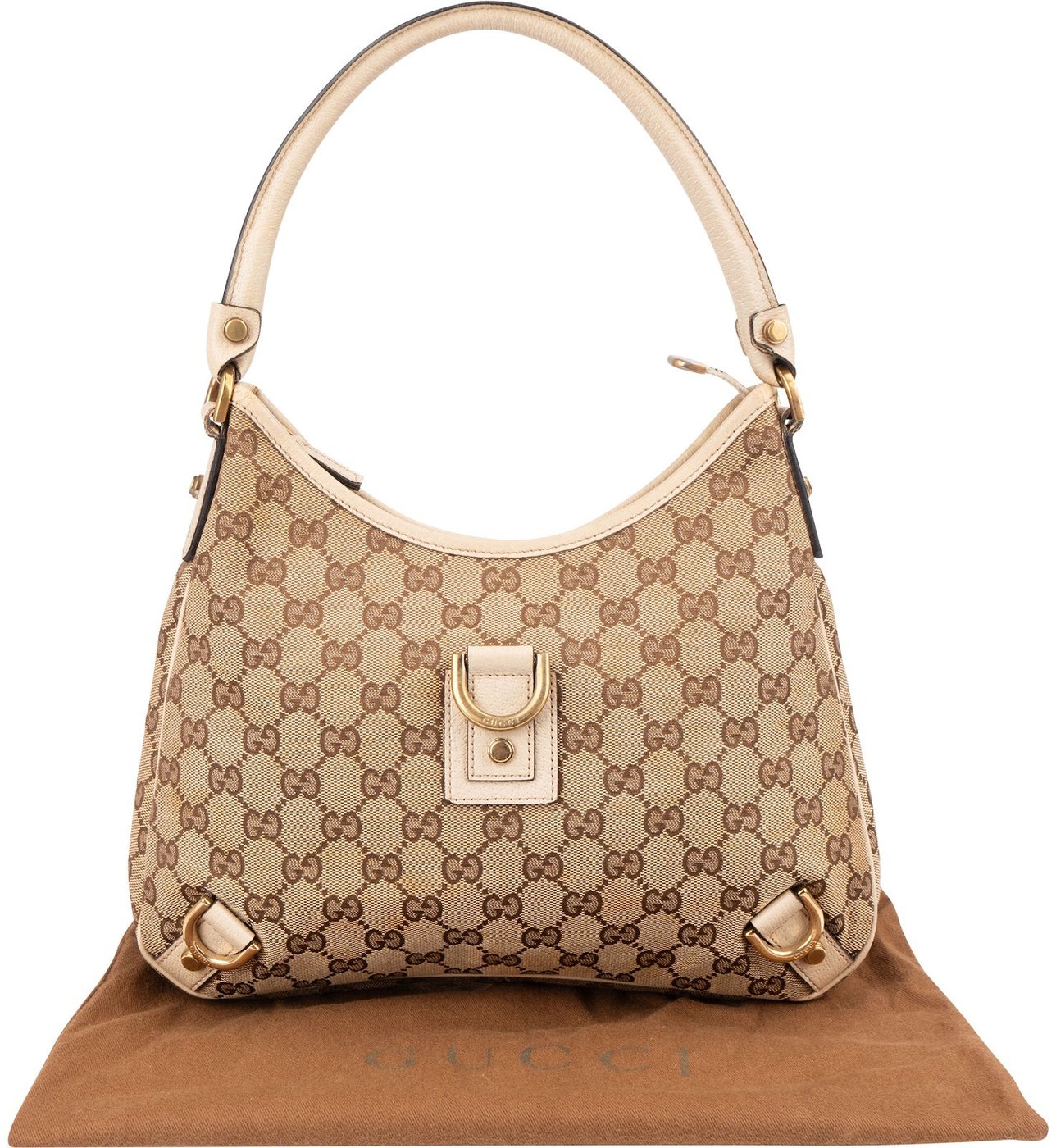 Gucci Monogram GG Canvas Abbey D-Ring Hobo Shoulder Bag