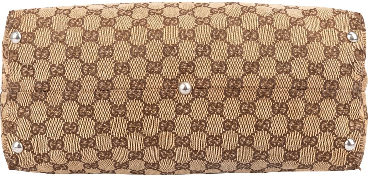 Gucci Monogram GG Canvas Jolicoeur Horsebit Tote Shoulder Bag
