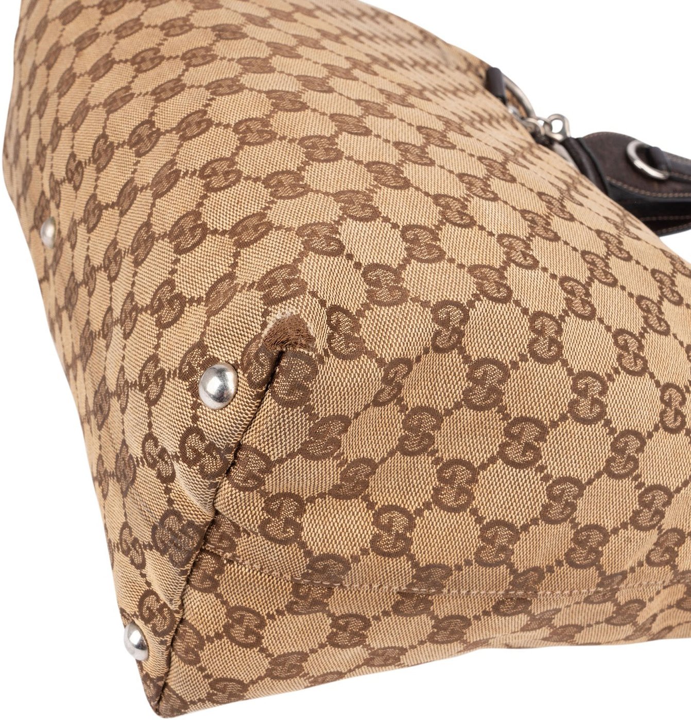 Gucci Monogram GG Canvas Jolicoeur Horsebit Tote Shoulder Bag