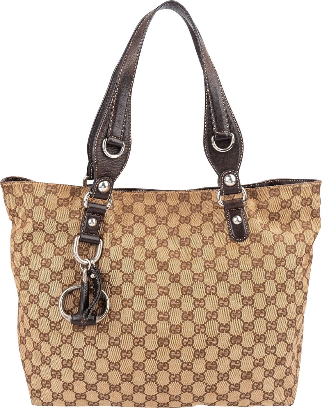 Gucci Monogram GG Canvas Jolicoeur Horsebit Tote Shoulder Bag