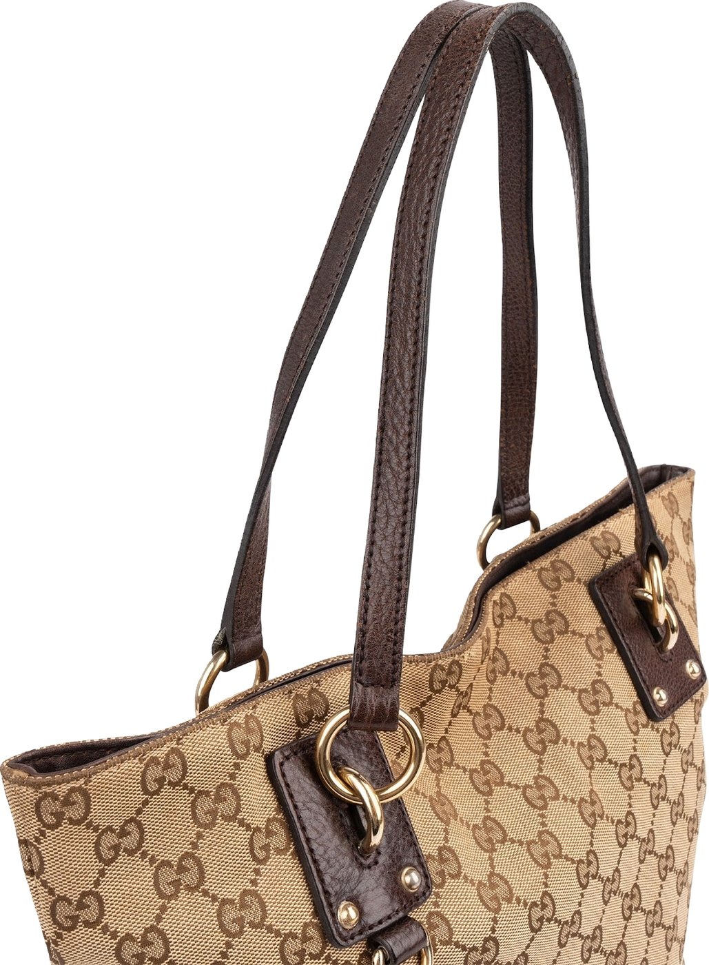 Gucci Monogram GG Canvas Interlocking G Tote Shoulder Bag