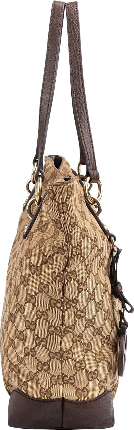 Gucci Monogram GG Canvas Interlocking G Tote Shoulder Bag