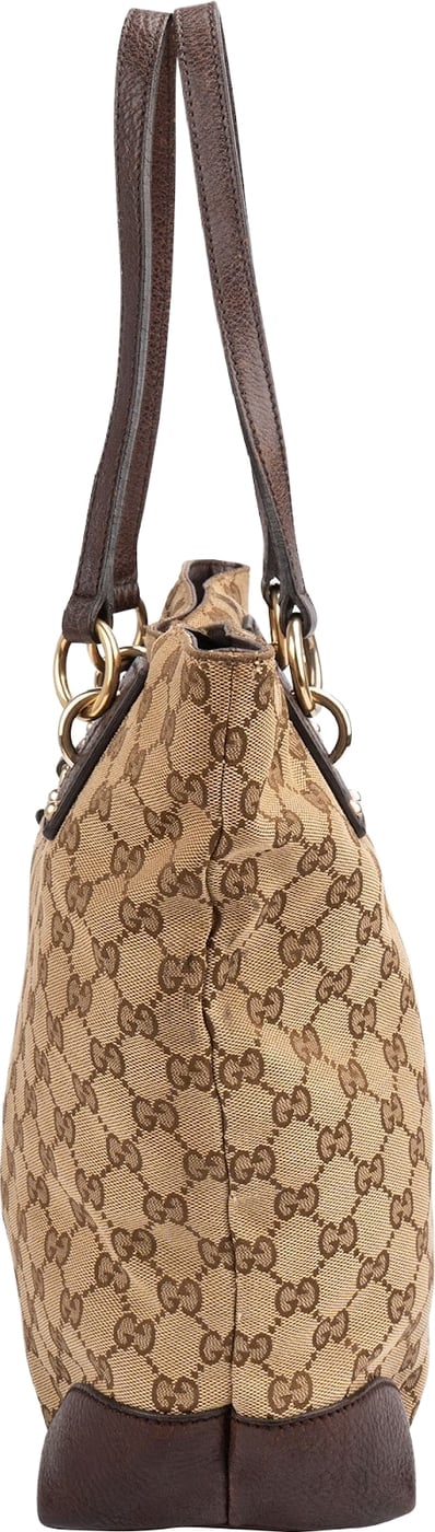 Gucci Monogram GG Canvas Interlocking G Tote Shoulder Bag