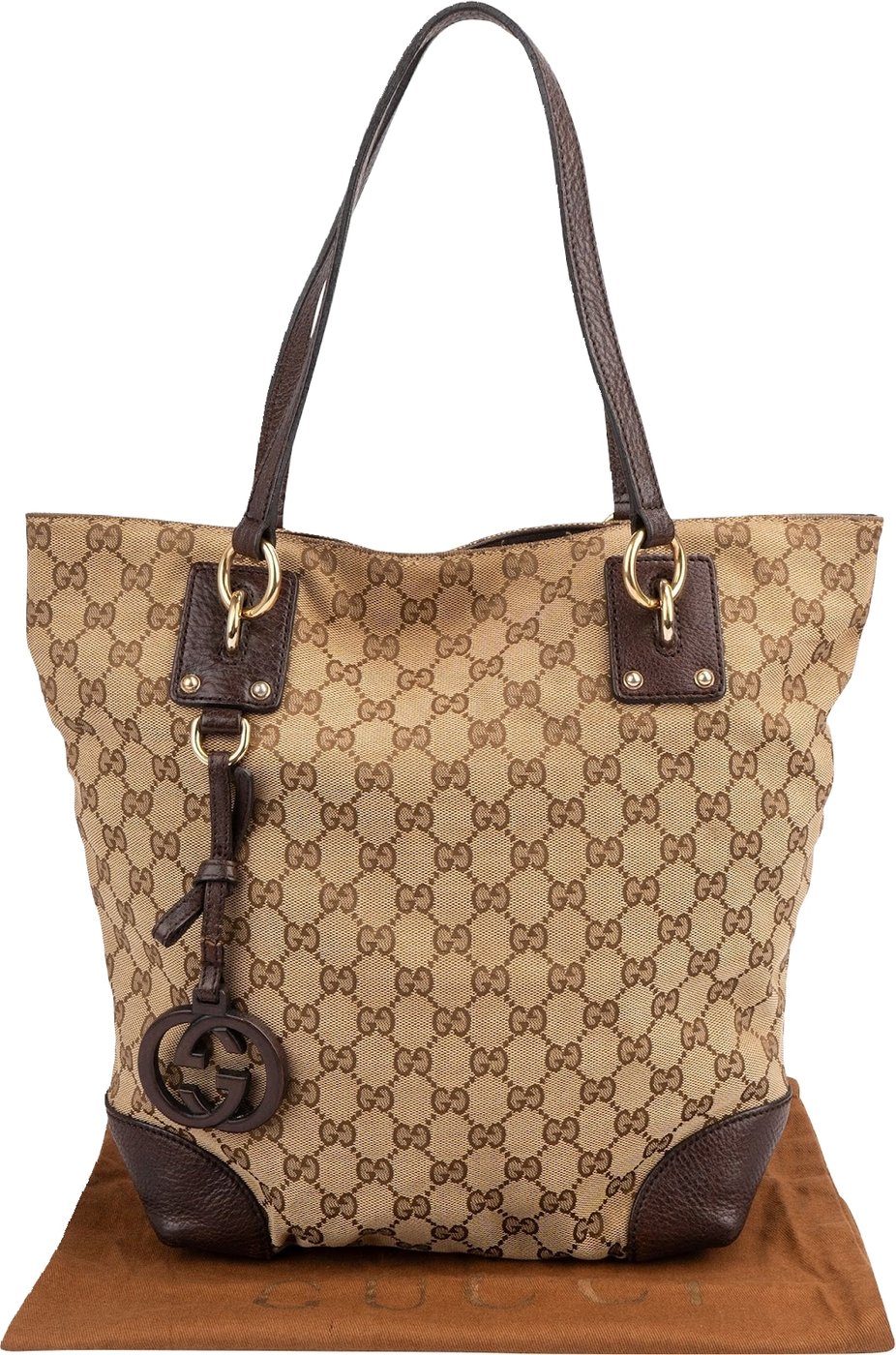 Gucci Monogram GG Canvas Interlocking G Tote Shoulder Bag