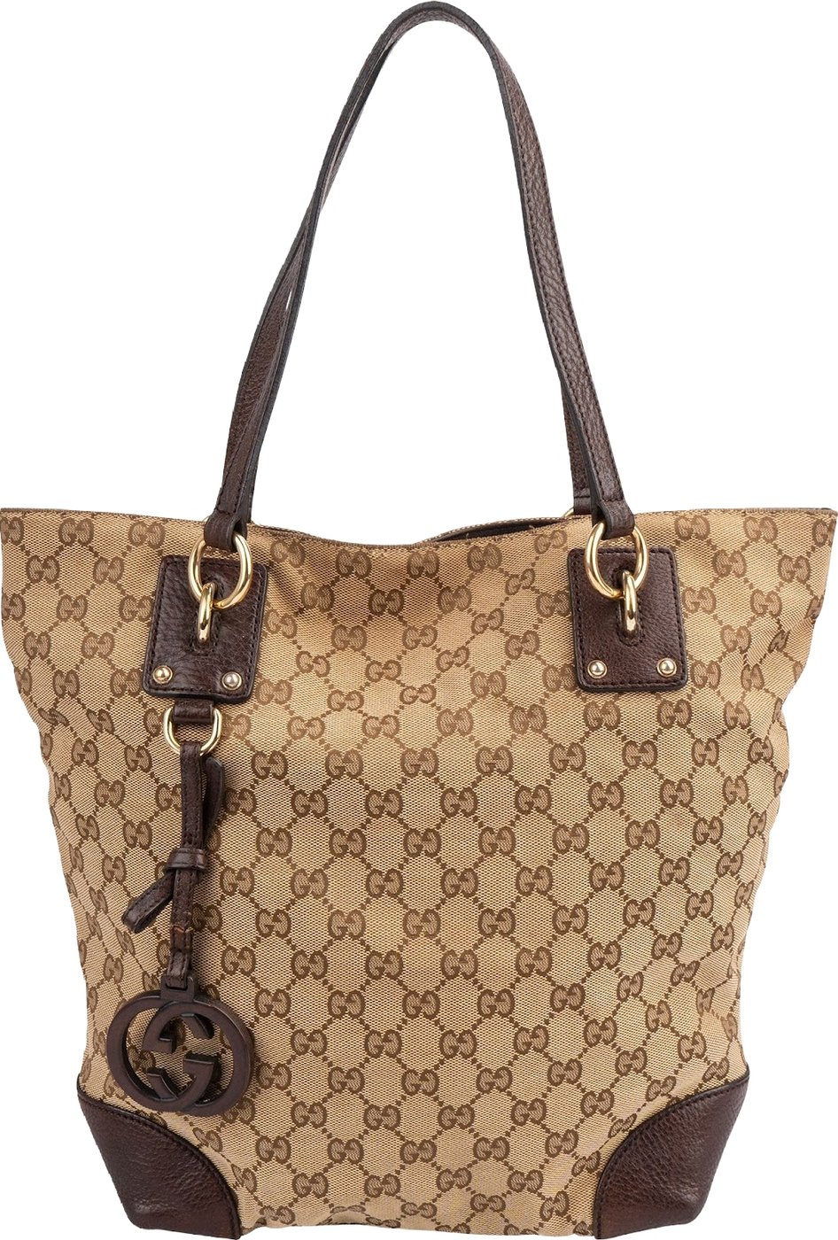 Gucci Monogram GG Canvas Interlocking G Tote Shoulder Bag