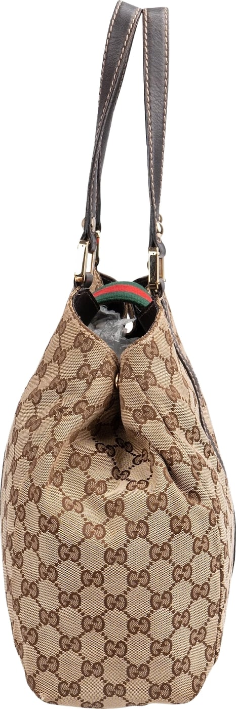 Gucci Monogram GG Canvas New Britt Web Hobo Shoulder Bag
