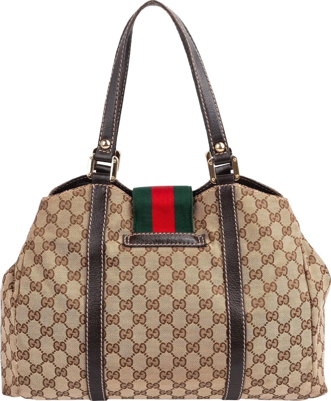 Gucci Monogram GG Canvas New Britt Web Hobo Shoulder Bag