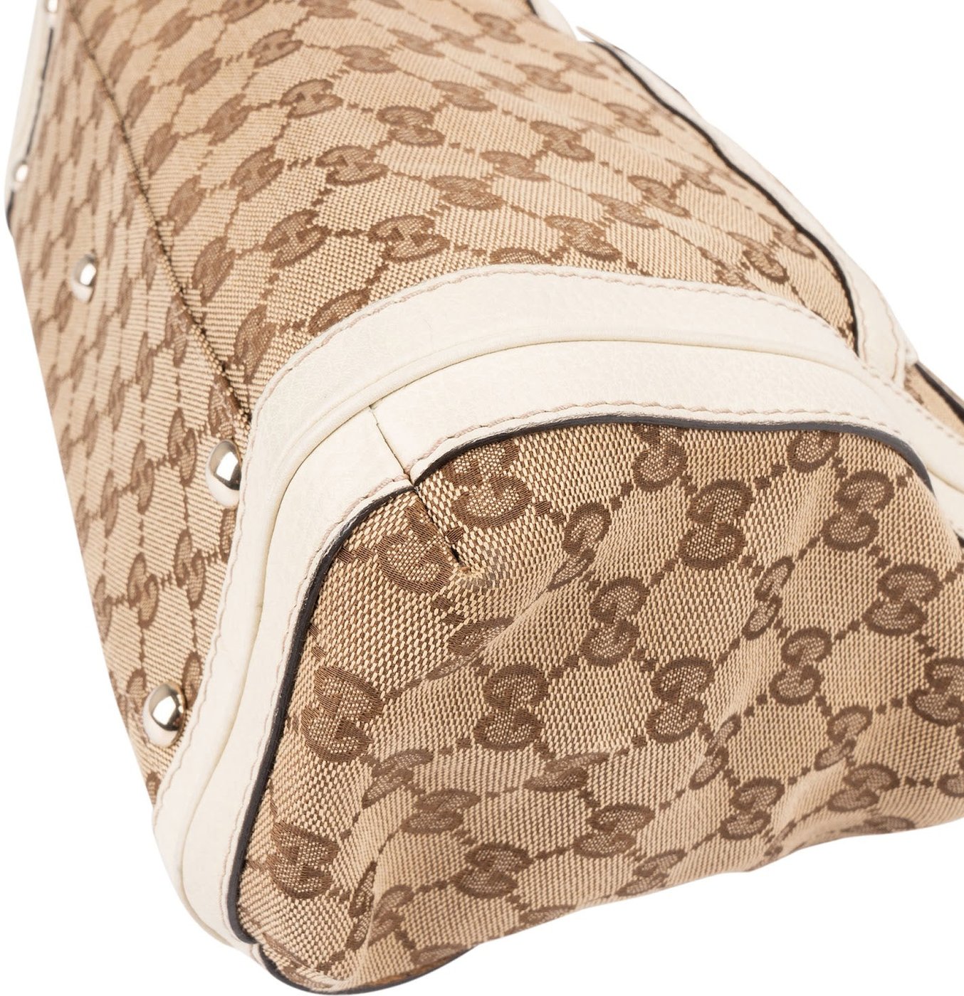 Gucci Monogram GG Bella Bamboo Handbag