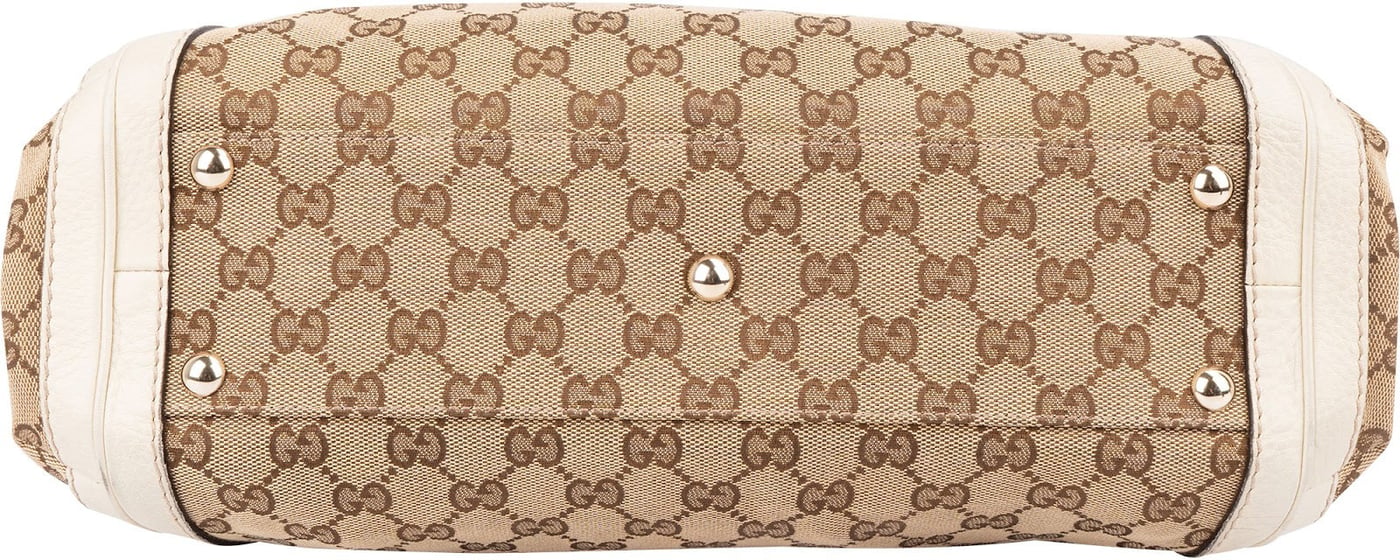 Gucci Monogram GG Bella Bamboo Handbag