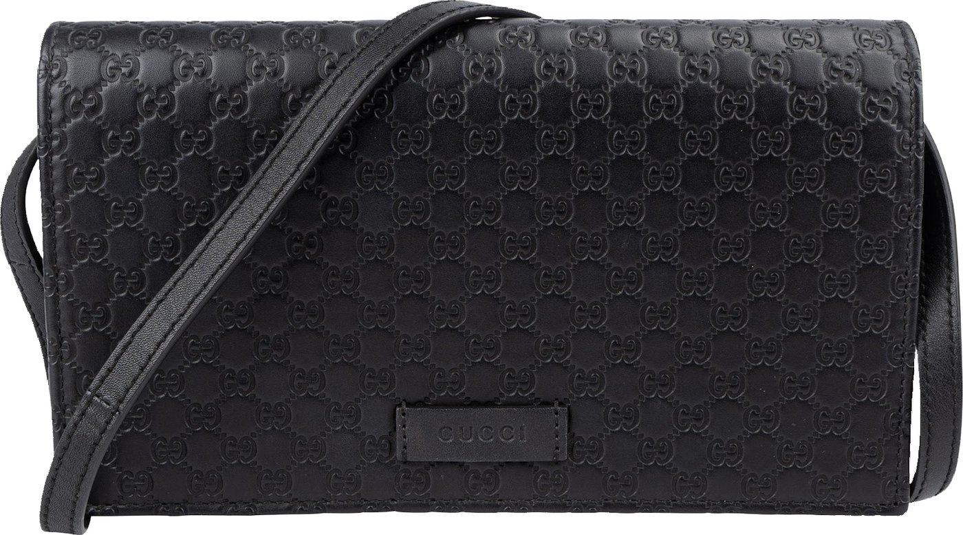 Gucci Microguccissima Leather Wallet On Strap Crossbody Bag
