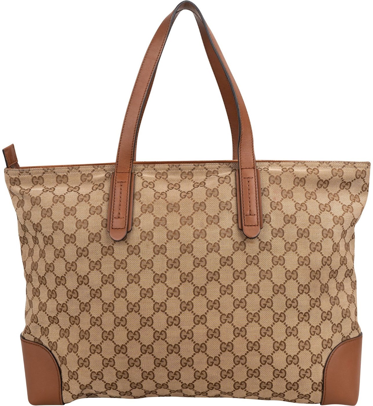 Gucci Monogram GG Canvas Web Large Tote Shoulder Bag