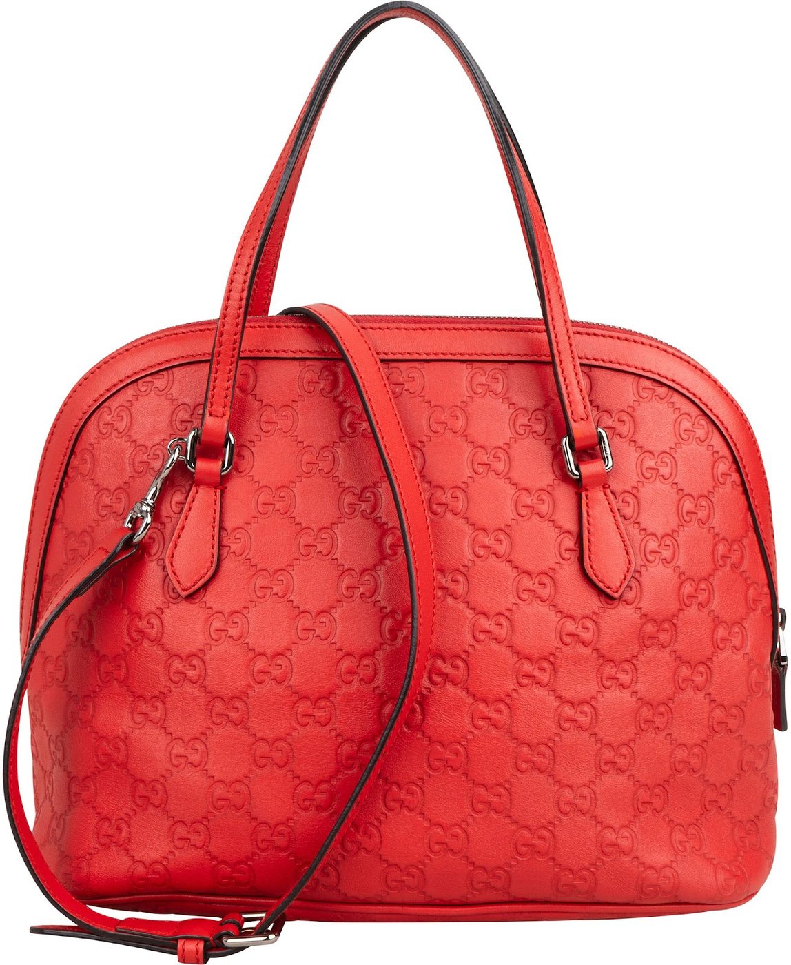 Gucci Red Microguccissima Leather Dome Handbag