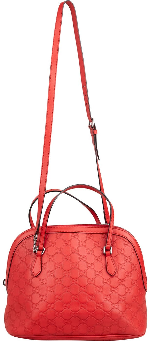 Gucci Red Microguccissima Leather Dome Handbag