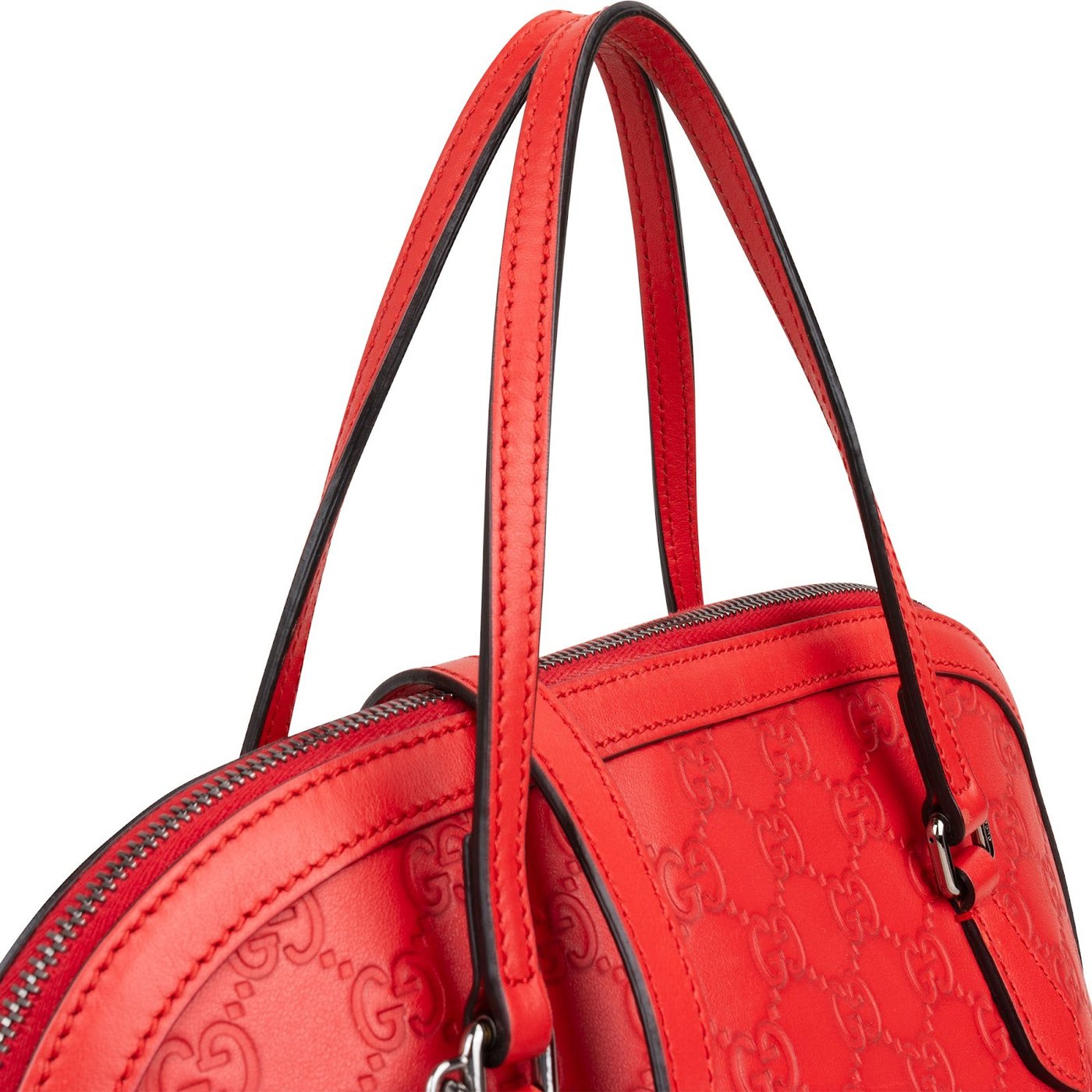Gucci Red Microguccissima Leather Dome Handbag