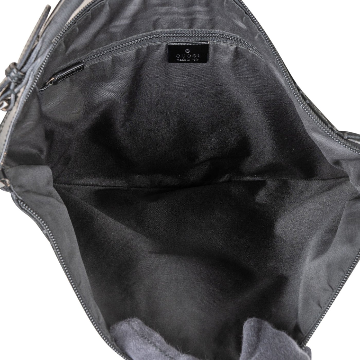 Gucci Monogram GG Suede Hobo Shoulder Bag