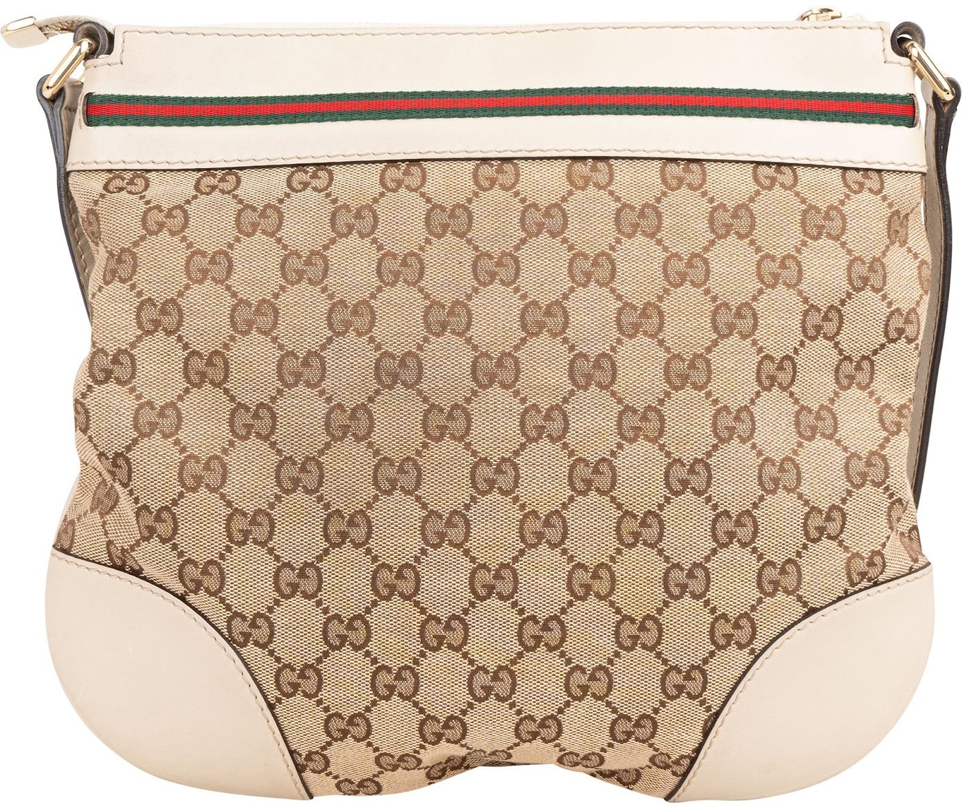Gucci Monogram GG Canvas Web Princy Messenger Crossbody Bag