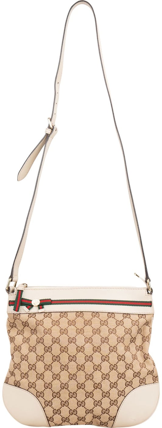 Gucci Monogram GG Canvas Web Princy Messenger Crossbody Bag