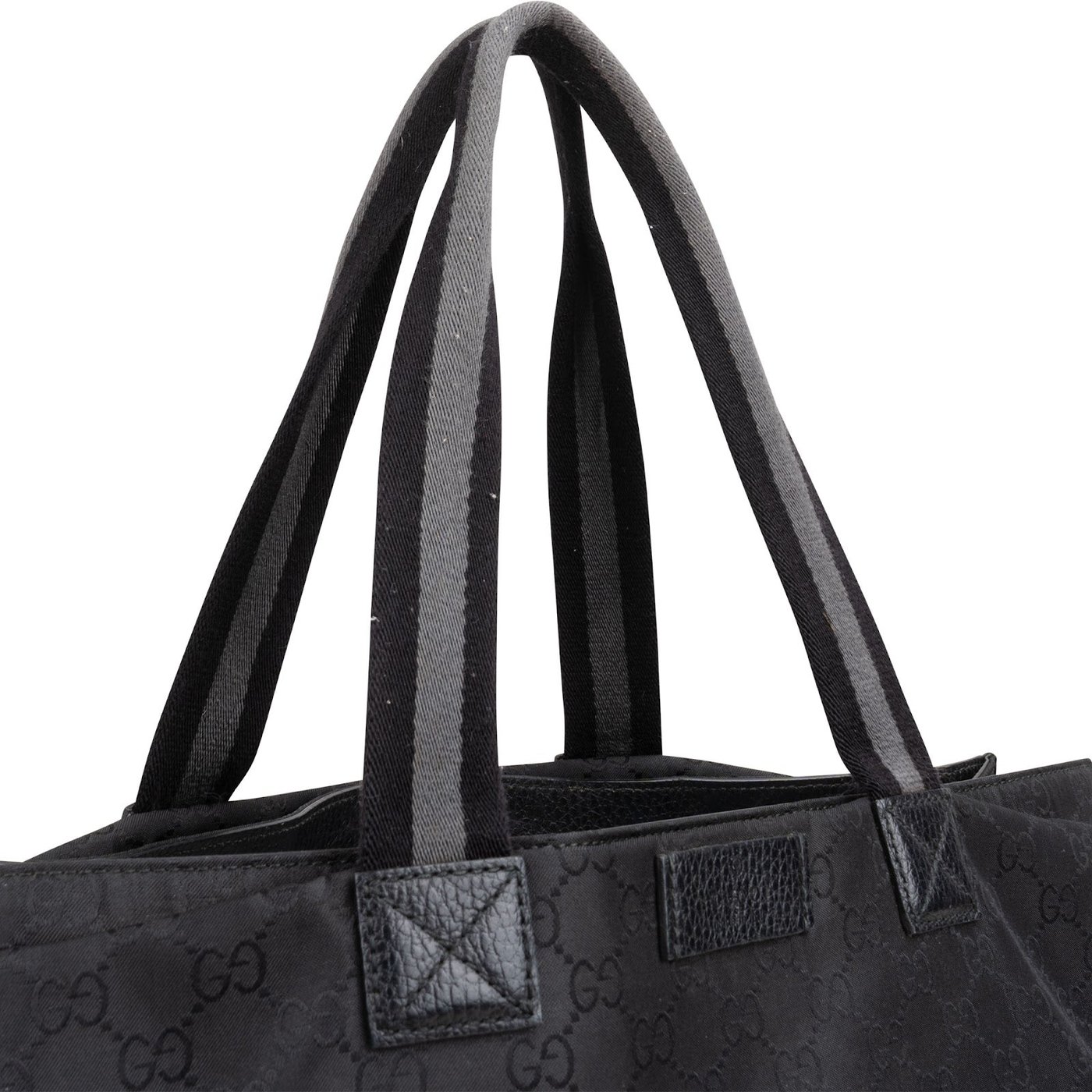 Gucci Monogram GG Nylon Web Large Tote Shoulder Bag