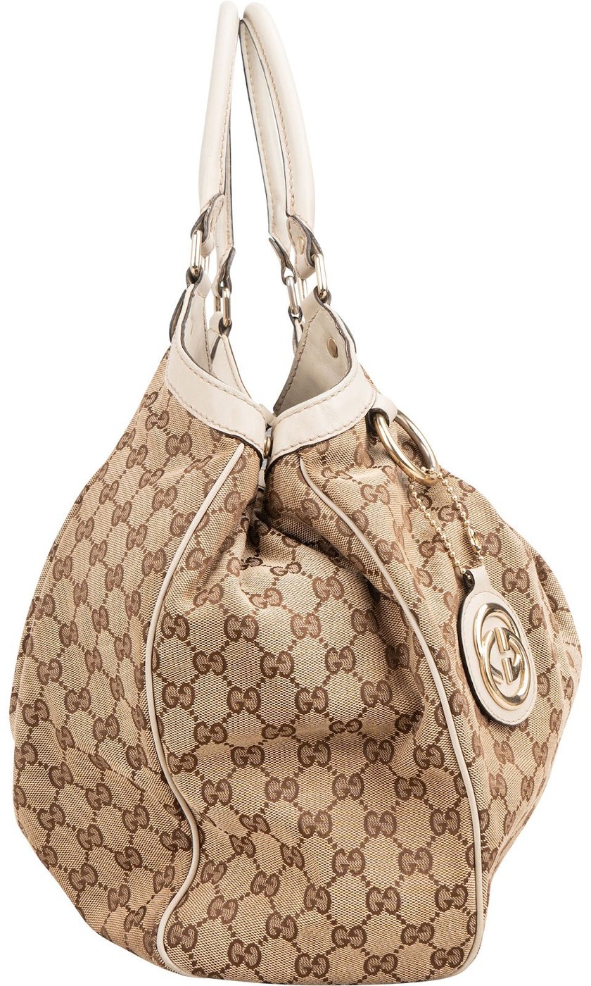 Gucci Monogram GG Canvas Sukey Large Hobo Handbag