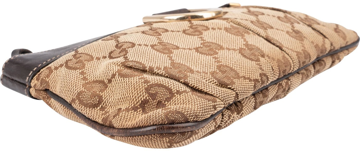 Gucci Monogram GG Canvas Abbey D-Ring Wallet Pochette