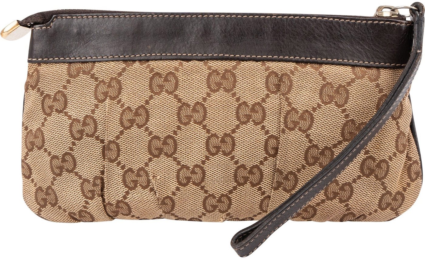Gucci Monogram GG Canvas Abbey D-Ring Wallet Pochette