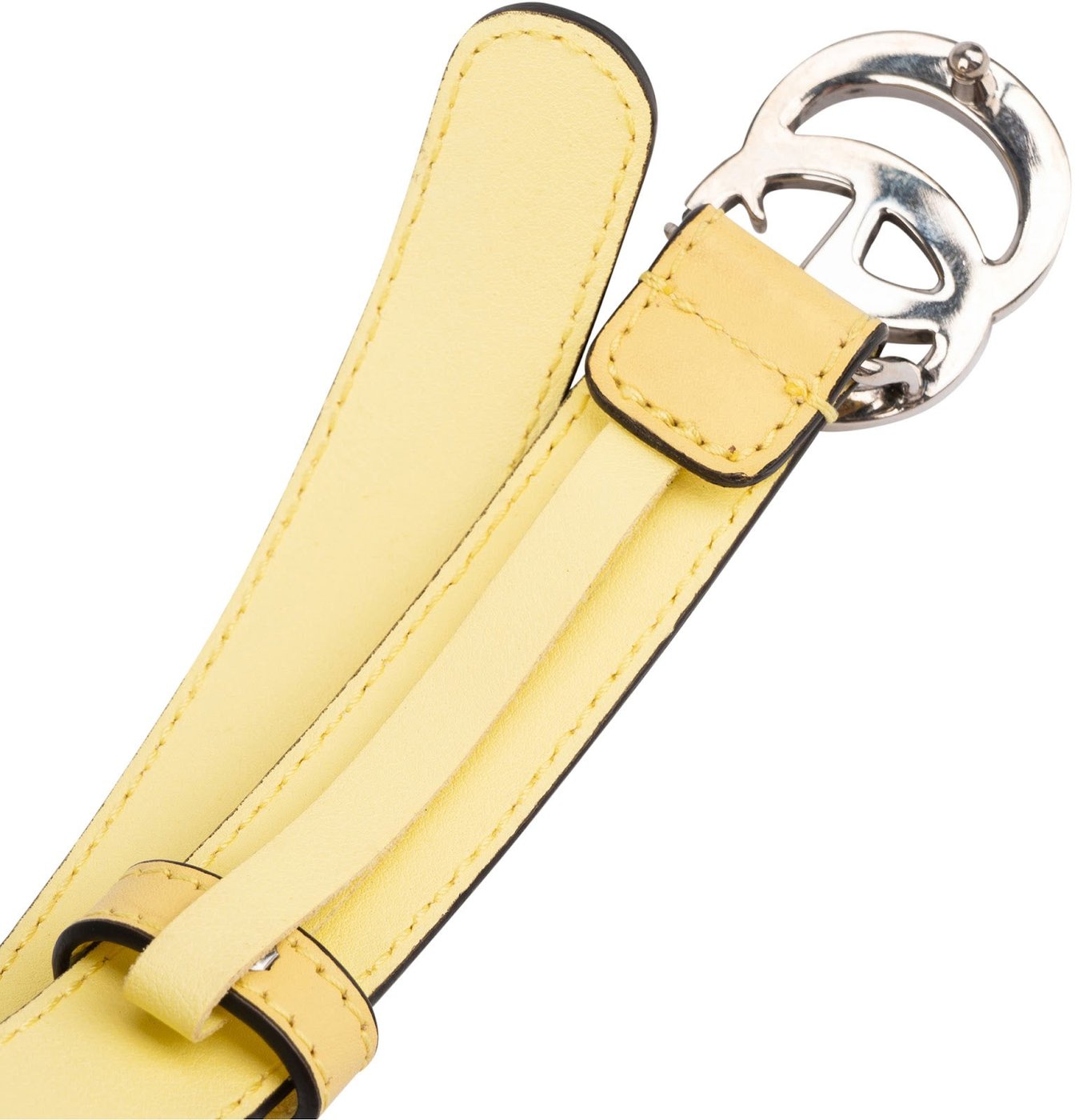 Gucci Yellow Leather GG Marmont Belt (80 / 32)