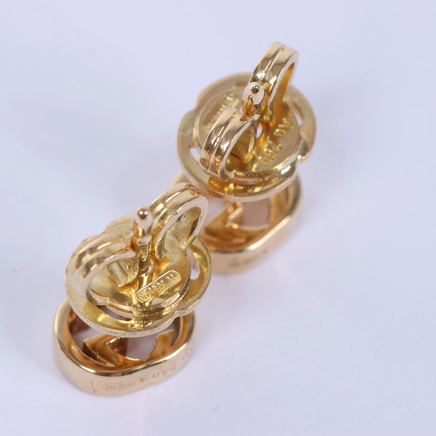 Gucci Interlocking G Earrings Jewelry 750(YG) 2.1g