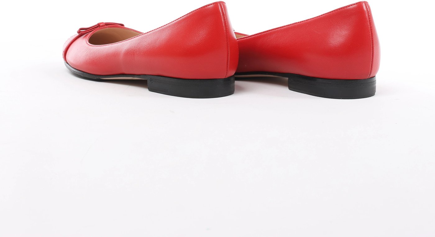 Gucci GG Marmont Leather Ballet Flat in Red 680878, Size EU 37.5